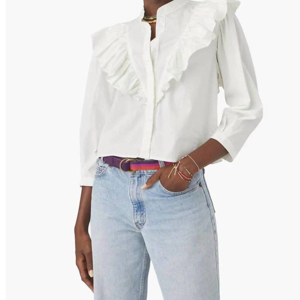 NEW XIRENA callie top in washed white